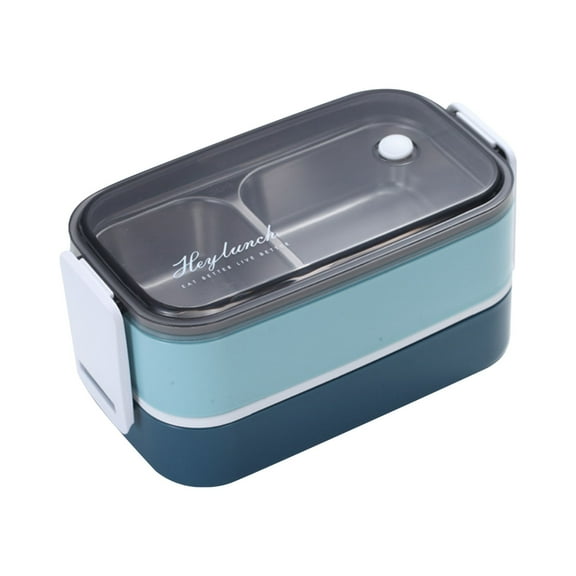 Yika Stainless Steel Lunch Box Student Insulation Work Lunch Box Double-Layer Portable Large-Capacity Multi-Layer Lunch Box