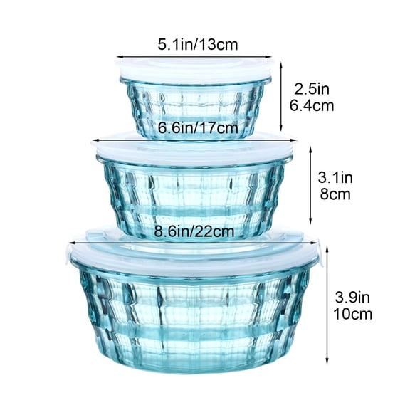 Yika Straw Fresh-keeping Bowl With Lid Household Microwaveable Round Bento Box Lunch