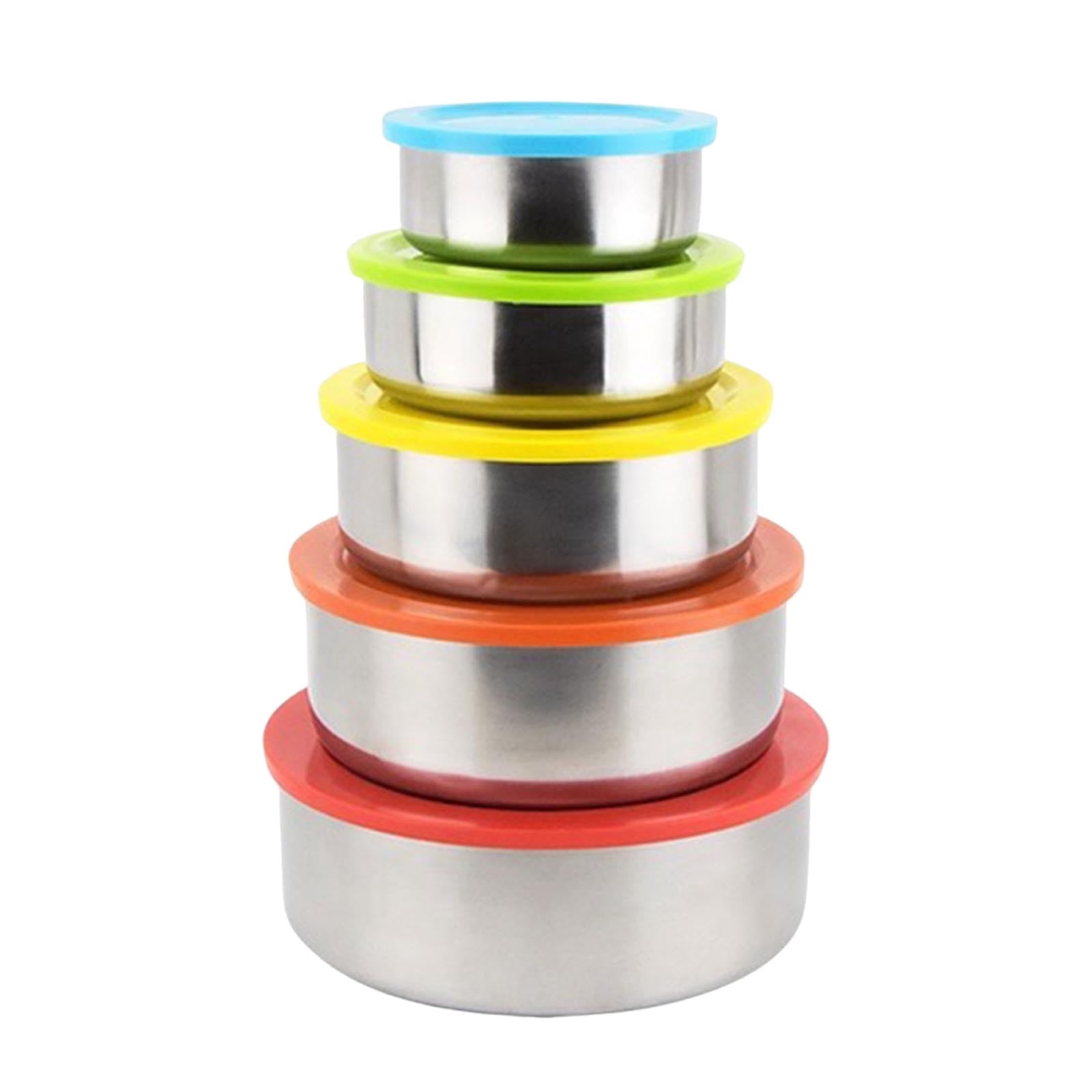 調理器具 Tupperware Stainless Cooking Bowl Set Yika Tupperware 5 Pcs Stainless Steel Home Kitchen Food Container