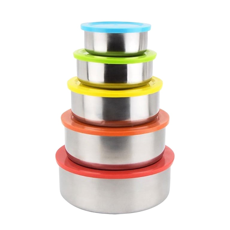 調理器具 Tupperware Stainless Cooking Bowl Set Yika Tupperware 5 Pcs Stainless Steel Home Kitchen Food Container