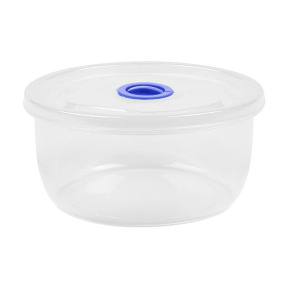 Yika Tupperware Clear Plastic Round Box, Bento Box Can Be Refrigerated Microwave Oven Heated With Exhaust Hole C