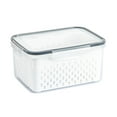 thumbnail image 1 of Yika Tupperware Fruit Vegetable Storage Containers For Fridge Draining Fresh Containers 3 In 1 Produce Storage Containers Large Organizer Bins With Lid Colander 3300ml, 1 of 9