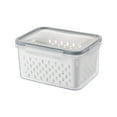 thumbnail image 1 of Yika Tupperware Fruit Vegetable Storage Containers For Fridge Draining Fresh Containers 3 In 1 Produce Storage Containers Large Organizer Bins With Lid Colander 1750ml, 1 of 9