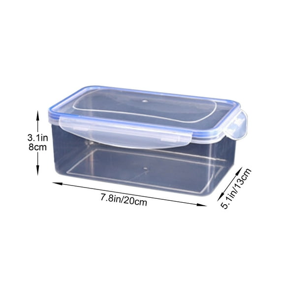 Yika Tupperware Kitchen Refrigerator Rectangular Food Container Microwave Heat Plastic Lunch Box Food Lunch Box Fruit Storage Sealed Box C