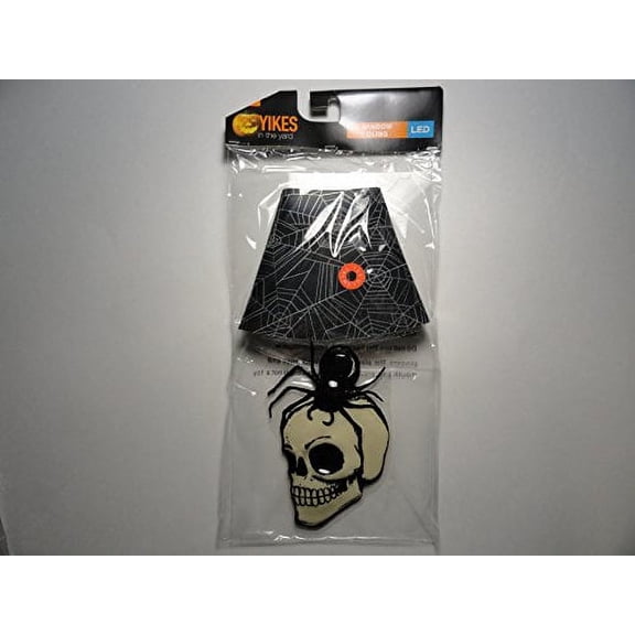 Yikes in the Yard Skull and Spider Halloween LED Window Cling