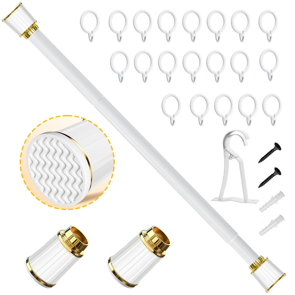 Yikeyo Shower Curtain Rod Adjustable 102137" AntiRust Shower Rod