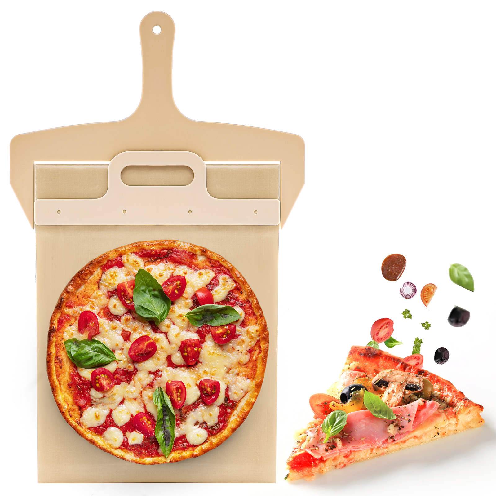 Wooden Pizza Peel 18"X18" Blade, 42" Overall, Comes In Each