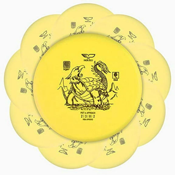 Yikun Discs - GUI - Putter Pack for Disc Golf, 10-Disc Practice Pack (Yellow)