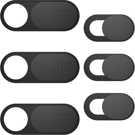 Yilador Laptop Camera Cover Slide 6PCS, 2 Size Ultra Thin Webcam Cover Blocker, Large for Laptop Computer, Small for Phone Tablet, Suitable for MacBook Pro Dell HP iPhone iPad, Protect Your Privacy