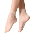thumbnail image 1 of Yilanmy 12 Pairs Women Ankle High Nylon Sheer Socks Soft Silky Elastic Summer Thin Transparent Stockings, 1 of 7
