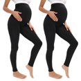 thumbnail image 1 of Yilanmy 2 Pack Women's Maternity Leggings Over The Belly ，Pregnancy Athletic Yoga Pants, 1 of 8