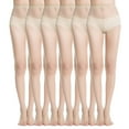 thumbnail image 1 of Yilanmy 6 Pairs Sheer Pantyhose for Women 20 Denier High Waist Nude Tights, 1 of 7
