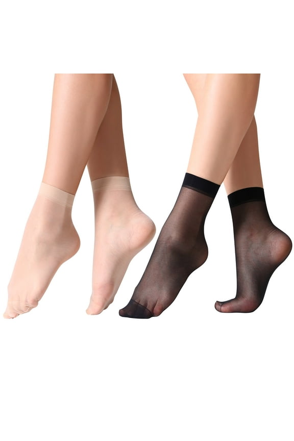 Women's Breathable Work Ankle High Sheer Socks, Multicolor (12 Pack)