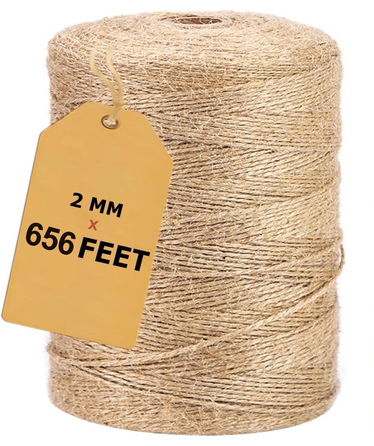 Yileqi 656FT Natural Jute Twine String, Bulk Hemp Jute Rope Cord Twine for Crafts Gardening, Gift Wrapping, Arts & Crafts, Wedding Dcor, Packing Material Burlap Ribbon, Christmas Easter Decorations