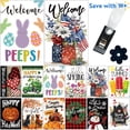 thumbnail image 1 of Yileqi Seasonal Garden Flag Set of 12 Double Sided 12x18 Inch Small Yard Flags, Easter 4th of July Halloween Christmas Garden Flags for Outside, Includes Free Anti Wind Clip and Stopper, 1 of 7