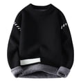 thumbnail image 1 of Yiliang Big and Tall Mens SweatersFall and Winter Long Sleeve Warm and Thermal Top Clothes ,Black,XL, 1 of 6