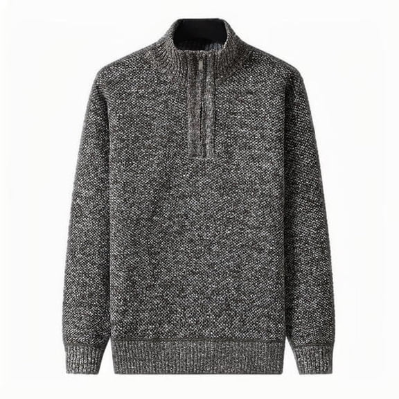 Yiliang Big and Tall Mens SweatersFall and Winter Long Sleeve Warm and Thermal Top Clothes ,Coffee,M