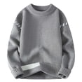 thumbnail image 1 of Yiliang Big and Tall Mens SweatersFall and Winter Long Sleeve Warm and Thermal Top Clothes ,Gray,2XL, 1 of 6