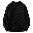 thumbnail image 1 of Yiliang Big and Tall Sweaters for Men Fall and Winter Long Sleeve Warm and Thermal Top Clothes ,Black,L, 1 of 4