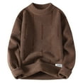 thumbnail image 1 of Yiliang Big and Tall Sweaters for Men Fall and Winter Long Sleeve Warm and Thermal Top Clothes ,Coffee,2XL, 1 of 3