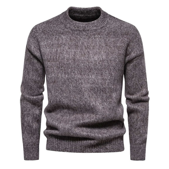 Yiliang Cable Knit Cardigan Sweater for Men Fall and Winter Long Sleeve Warm and Thermal Top Clothes ,Gray,S