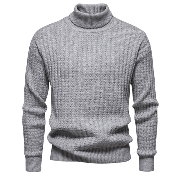Yiliang Cable Knit Cardigan Sweater for Men Fall and Winter Long Sleeve Warm and Thermal Top Clothes ,Gray,XL