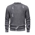 thumbnail image 1 of Yiliang Cable knit Classic Sweater for Men Fall and Winter Long Sleeve Warm and Thermal Top Clothes ,Dark Gray,3XL, 1 of 6