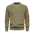 thumbnail image 1 of Yiliang Cable knit Classic Sweater for Men Fall and Winter Long Sleeve Warm and Thermal Top Clothes ,Green,3XL, 1 of 4