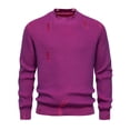 thumbnail image 1 of Yiliang Cable knit Classic Sweater for Men Fall and Winter Long Sleeve Warm and Thermal Top Clothes ,Hot Pink,L, 1 of 4