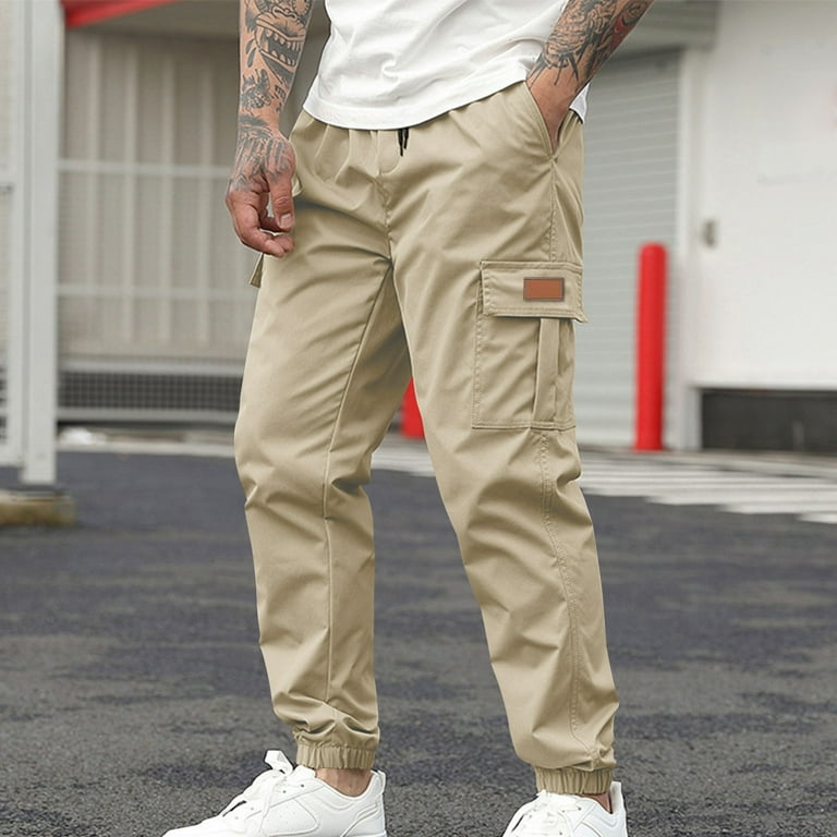 Yiliang Cargo Pants for Men Men's Heavy-Duty Work Cargo Pants with