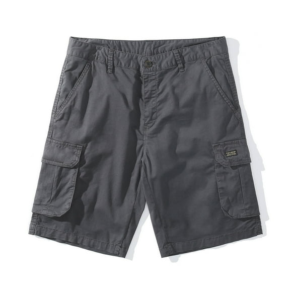 Yiliang Comfort Fit Cargo Shorts for Men Rugged Workwear Shorts Multi Pocket Straight Leg Versatile Heavy Duty Work Shorts