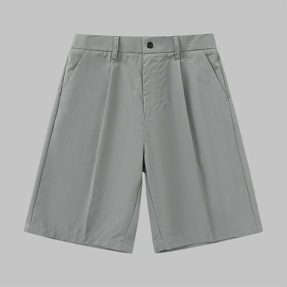 Yiliang Men's Casual Shorts Summer Solid Color Thin Shorts Casual Straight Tube Fashionable Pants Loose Fit Outdoor wear Trousers