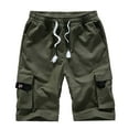 thumbnail image 1 of Yiliang Men's Messenger Cargo Shorts Cotton Ripstop Versatile Shorts Timeless Comfortable Regular Fit Shorts with Elastic Drawstring, 1 of 2