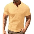 thumbnail image 1 of Yiliang Men's Polo Shirts Business High Quality Mens T Shirt Henley Style Button Fly Garment Super Soft Fabric Stretchy and Comfortable Top for Everyday Wear, 1 of 3
