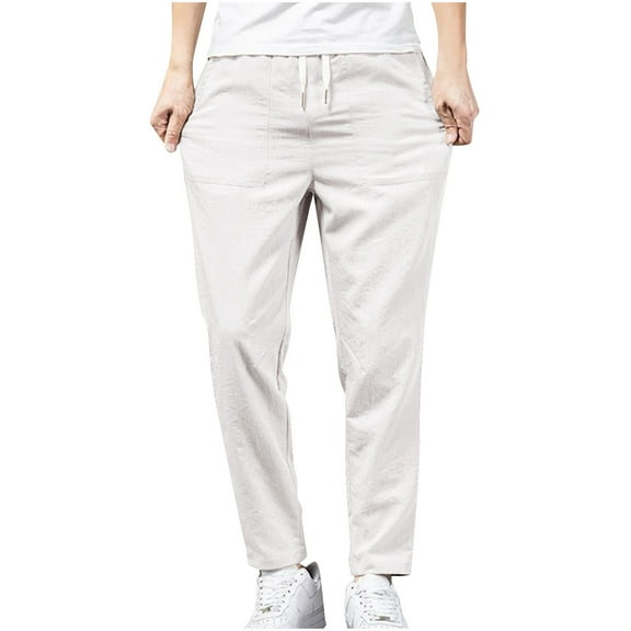 Yiliang Mens 3XL,White,Casual Pants Classic Fit Stretch Chino Pant Flat Front Wrinkle Free Pants