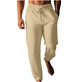 thumbnail image 1 of Yiliang Mens 4XL,Khaki,Activewear Athletic Sweatpants Basic Running Drawstring Workout Sweat Pants, 1 of 6
