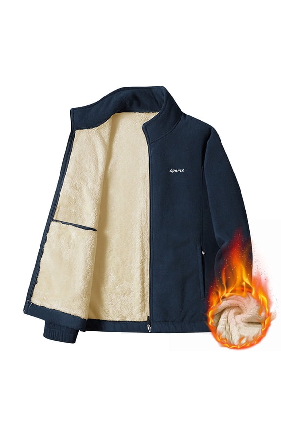 Mens Bomber Jacket Mountain Tactical Jacket Windbreaker Fall Thermal Warm Heated Coat for Hiking,Blue,XL