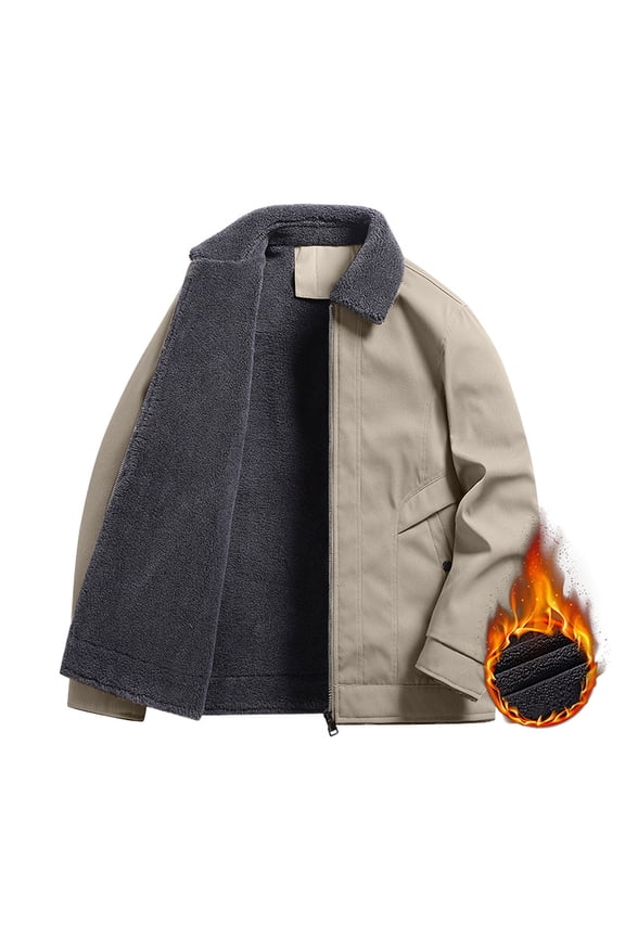 Mens Bomber Jacket Mountain Tactical Jacket Windbreaker Fall Thermal Warm Heated Coat for Hiking,Khaki,XL