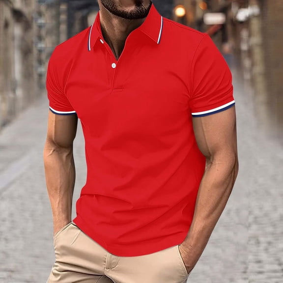 Yiliang Mens Classic Plain Slim Fit Polo Shirt Structured Collar BottonDown Comfortable T Shirt Wrinkle Free Avaliable in Multicolor