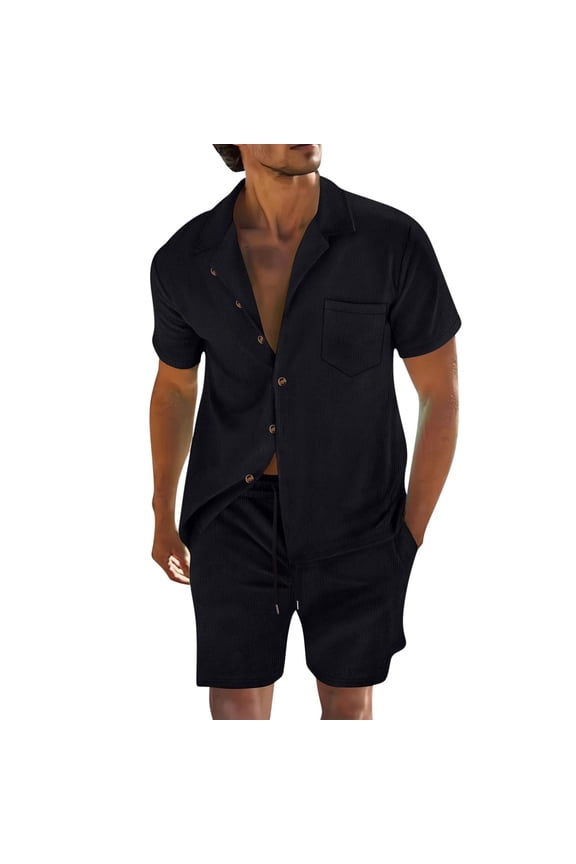Mens Co Ord Set Modern Fit T Shirt and Pants Street Style Matching Outfit