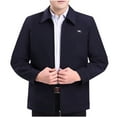 thumbnail image 1 of Yiliang Mens Dress Jacket Business Formal Coat Zip Up Warm Heated Thermal for Winter Season,Dark Blue,3XL, 1 of 5