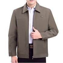 Yiliang Mens Dress Jacket Business Formal Coat Zip Up Warm Heated Thermal for Winter Season,Gray,2XL