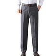 thumbnail image 1 of Yiliang Mens L,Gray,Modern Fit Dress Pants Suit Pants Performance Stretch Fabric Flat Front for Formal Occasion, 1 of 6