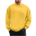 thumbnail image 1 of Yiliang Mens Long Sleeve Tee Pastel Color Sweatshirts Comfort Pullover Sport Activewear Tops Pastel Color Clothing,Yellow,XL, 1 of 6