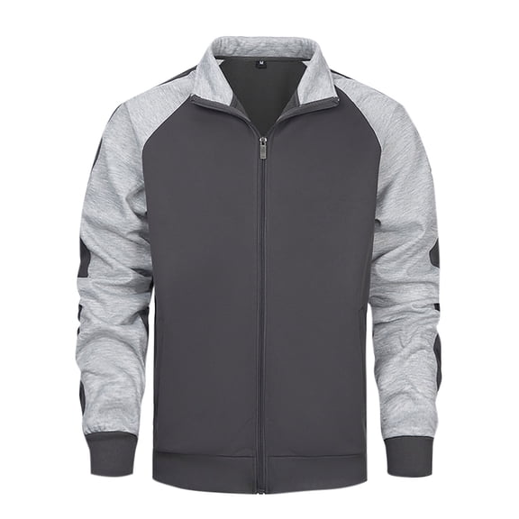 Yiliang Mens Patchwork Bomber Jacket Mountain Tactical Jacket Windbreaker Fall Thermal Warm Heated Coat for Hiking,Dark Gray,S