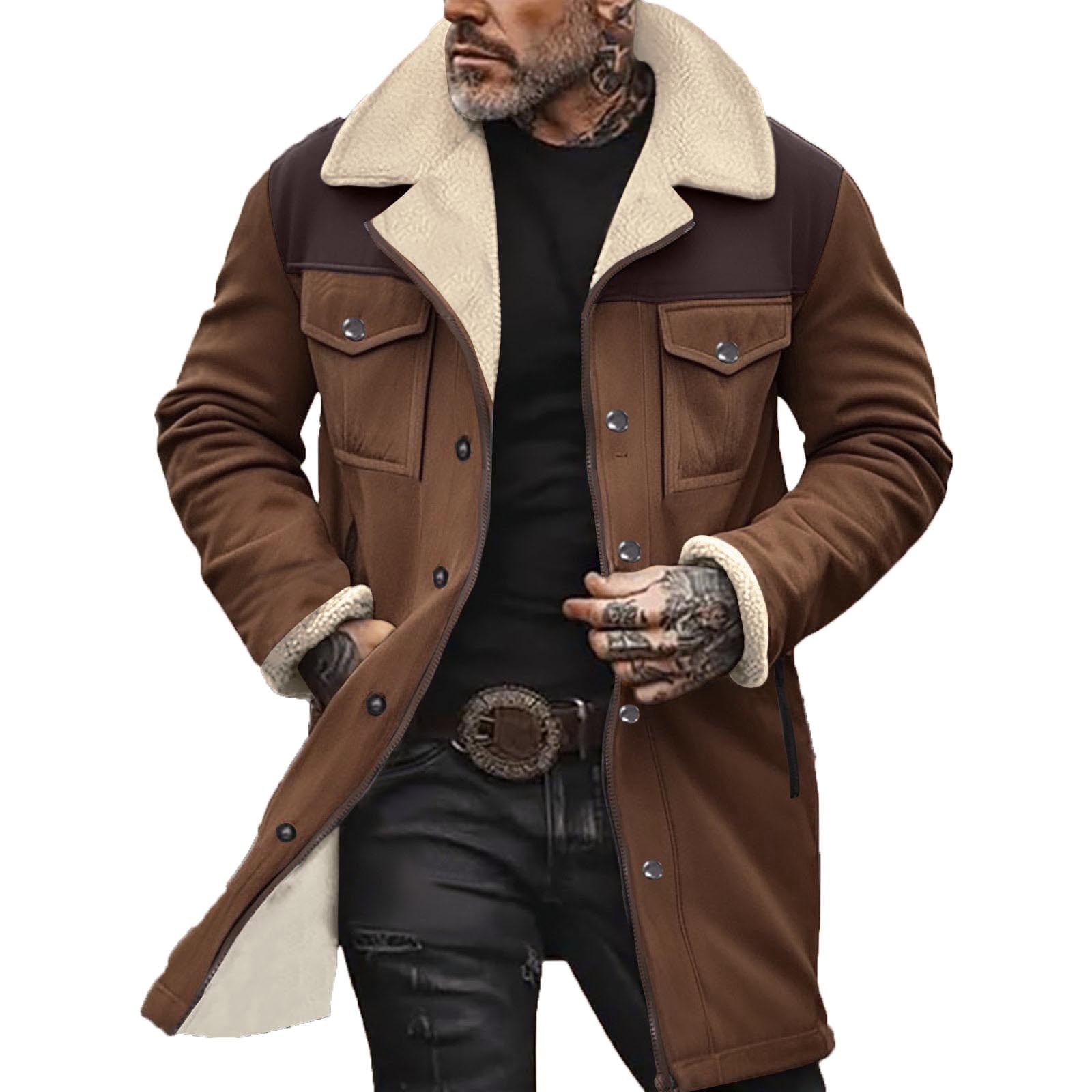 Yiliang-Mens-Pea-Jacket-Sherpa