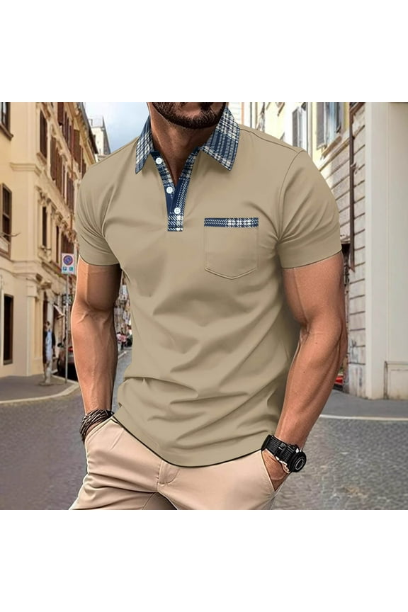 Mens Shirts Vintage Wrinkle Free Polo Shirt Stretch Comfortable Structured Collar Summer Top business Ready Tee