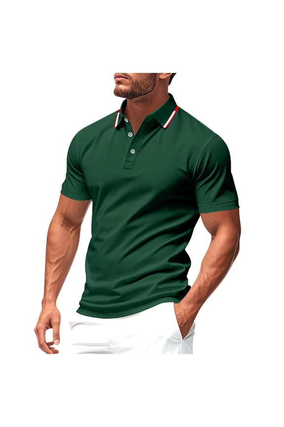 Mens Shirts Vintage Wrinkle Free Polo Shirt Stretch Comfortable Summer Top business Ready Tee