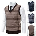 thumbnail image 1 of Yiliang Mens Sweater Vest Fall and Winter Long Sleeve Warm and Thermal Top Clothes ,Dark Gray,XL, 1 of 6