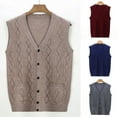 thumbnail image 1 of Yiliang Mens Sweater Vest Fall and Winter Long Sleeve Warm and Thermal Top Clothes ,Khaki,XL, 1 of 5